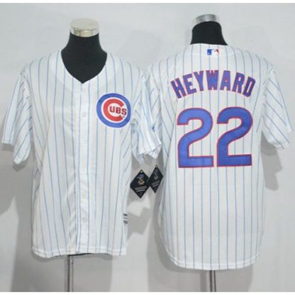 Chicago Cubs #22 Jason Heyward White(Blue Strip) Cool Base Stitched Youth MLB Jersey