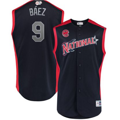 Chicago Cubs #9 Javier Baez Navy 2019 All-Star National League Stitched MLB Jersey