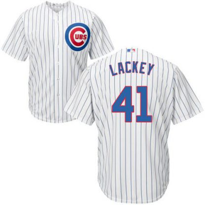 Chicago Cubs #41 John Lackey White Home Stitched Youth MLB Jersey