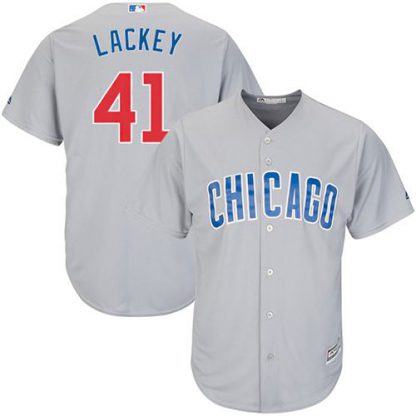 Chicago Cubs #41 John Lackey Grey Road Stitched Youth MLB Jersey