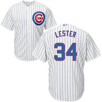 Chicago Cubs #34 Jon Lester White Home Stitched Youth MLB Jersey