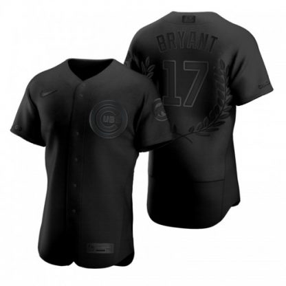 Chicago Chicago Cubs #17 Kris Bryant Men's Nike Black MLB MVP Limited Player Edition Jersey
