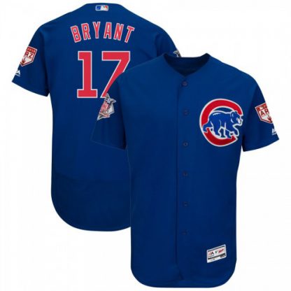 Chicago Cubs #17 Kris Bryant Blue 2019 Spring Training Flex Base Stitched MLB Jersey