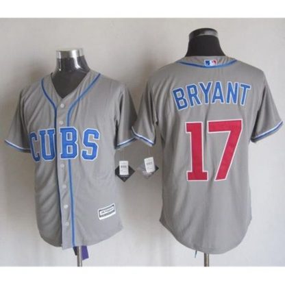 Chicago Cubs #17 Kris Bryant Grey Alternate Road New Cool Base Stitched MLB Jersey