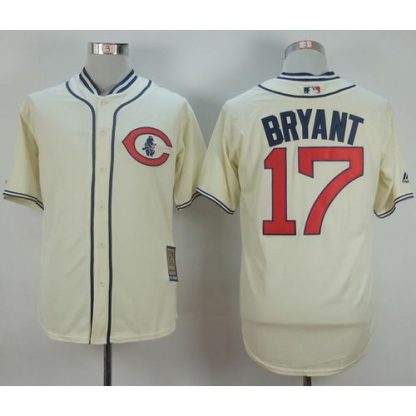 Chicago Cubs #17 Kris Bryant Cream 1929 Turn Back The Clock Stitched MLB Jersey