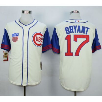 Chicago Cubs #17 Kris Bryant Cream/Blue 1942 Turn Back The Clock Stitched MLB Jersey