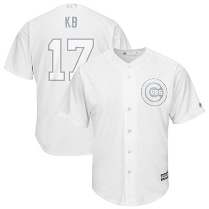 Chicago Cubs #17 Kris Bryant White "KB" Players Weekend Cool Base Stitched MLB Jersey
