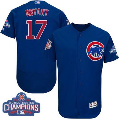 Chicago Cubs #17 Kris Bryant Blue Flexbase Authentic Collection 2016 World Series Champions Stitched MLB Jersey