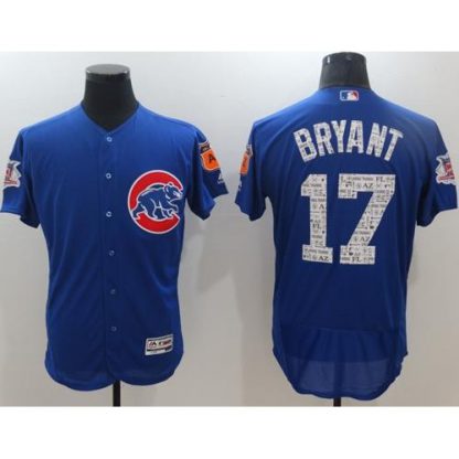 Chicago Cubs #17 Kris Bryant Blue 2017 Spring Training Authentic Flex Base Stitched MLB Jersey
