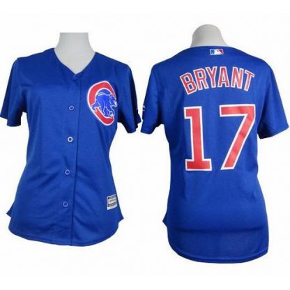 Chicago Cubs #17 Kris Bryant Blue Alternate Women's Stitched MLB Jersey