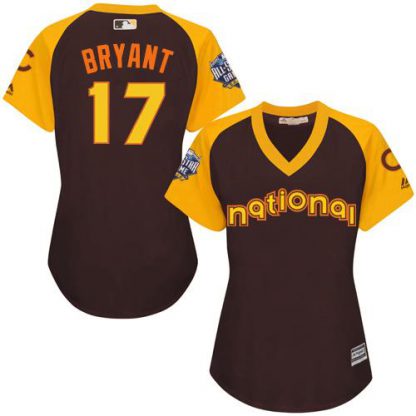 Chicago Cubs #17 Kris Bryant Brown 2016 All-Star National League Women's Stitched MLB Jersey