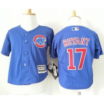 Toddler Chicago Cubs #17 Kris Bryant Blue Cool Base Stitched MLB Jersey
