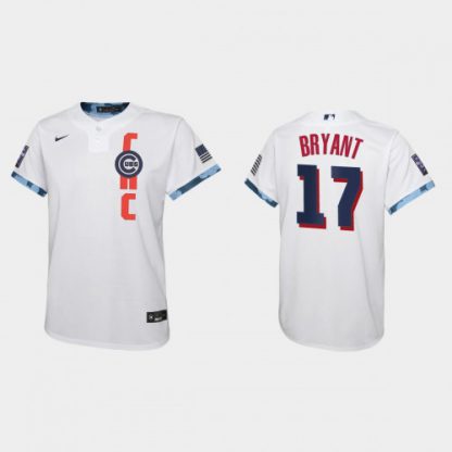 Chicago Chicago Cubs #17 Kris Bryant Youth 2021 Mlb All Star Game White Jersey