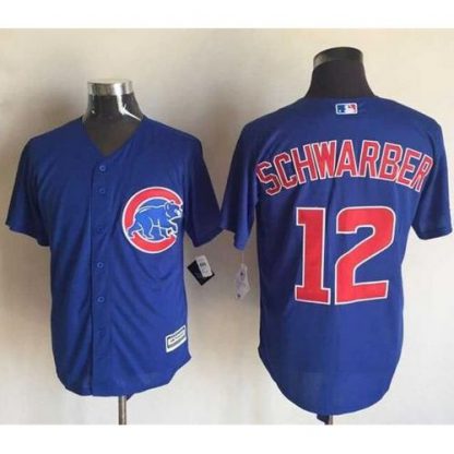 Chicago Cubs #12 Kyle Schwarber Blue New Cool Base Stitched MLB Jersey
