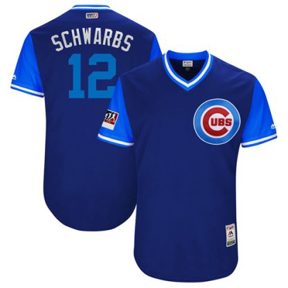 Chicago Cubs #12 Kyle Schwarber Royal "Schwarbs" Players Weekend Authentic Stitched MLB Jersey