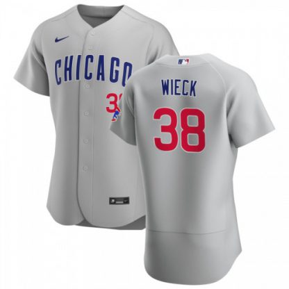 Chicago Chicago Cubs #38 Brad Wieck Men's Nike Gray Road 2020 Authentic Team Jersey