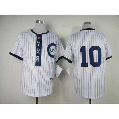 Chicago Cubs #10 Ron Santo White 1909 Turn Back The Clock Stitched MLB Jersey