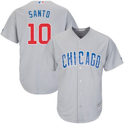 Chicago Cubs #10 Ron Santo Grey Road Stitched Youth MLB Jersey