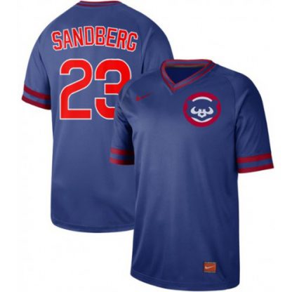 Nike Chicago Cubs #23 Ryne Sandberg Royal Authentic Cooperstown Collection Stitched MLB Jersey