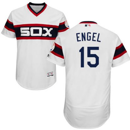 Chicago White Sox #15 Adam Engel White Flexbase Authentic Collection Alternate Home Stitched MLB Jersey