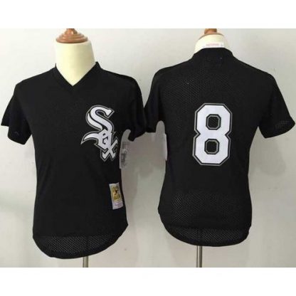 Mitchell And Ness 1993 Chicago White Sox #8 Bo Jackson Black Throwback Stitched MLB Jersey