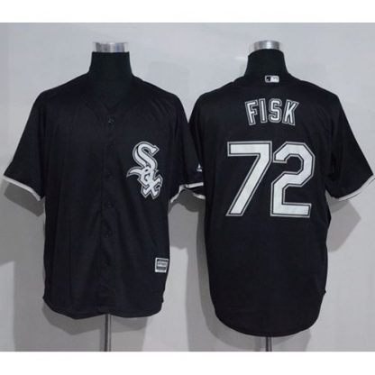 Chicago White Sox #72 Carlton Fisk Black New Cool Base Stitched MLB Jersey