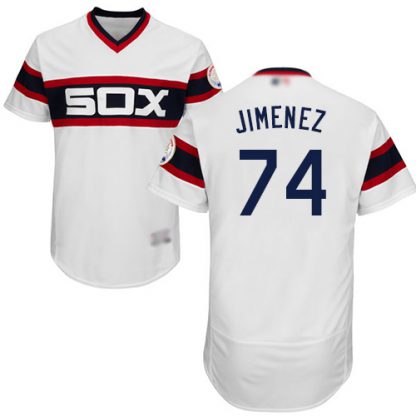 Chicago White Sox #74 Eloy Jimenez White Flexbase Authentic Collection Alternate Home Stitched MLB Jerseys