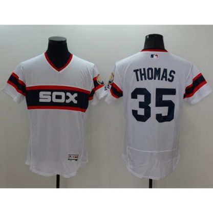 Chicago White Sox #35 Frank Thomas White Flexbase Authentic Collection Alternate Home Stitched MLB Jersey
