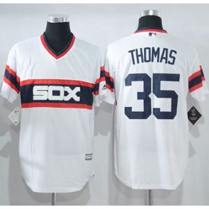 Chicago White Sox #35 Frank Thomas White New Cool Base Alternate Home Stitched MLB Jersey