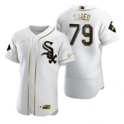 Chicago Chicago White Sox #79 Jose Abreu White Nike Men's Authentic Golden Edition MLB Jersey