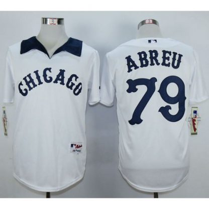 Chicago White Sox #79 Jose Abreu White 1976 Turn Back The Clock Stitched MLB Jersey