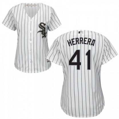 Chicago White Sox #41 Kelvin Herrera Women's Cool Base White Stitched MLB Jersey