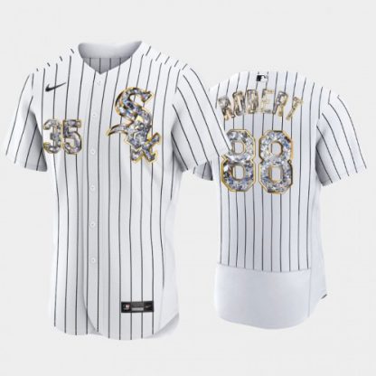 Chicago Chicago White Sox #88 Luis Robert Men's Nike Diamond Edition MLB Jersey - White