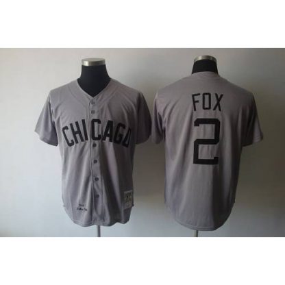 Mitchell and Ness 1960 Chicago Chicago White Sox #2 Nellie Fox Grey Throwback Stitched MLB Jersey