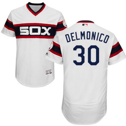 Chicago White Sox #30 Nicky Delmonico White Flexbase Authentic Collection Alternate Home Stitched MLB Jersey
