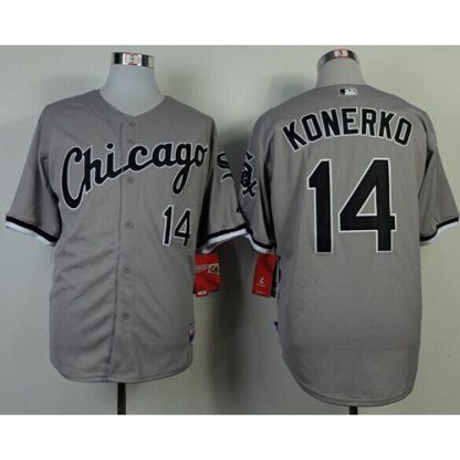 Chicago White Sox #14 Paul Konerko Grey Cool Base Stitched MLB Jersey