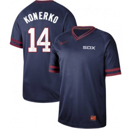 Nike Chicago White Sox #14 Paul Konerko Navy Authentic Cooperstown Collection Stitched MLB Jerseys