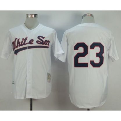 Mitchell and Ness 1990 Chicago White Sox #23 Robin Ventura White Throwback Stitched MLB Jersey