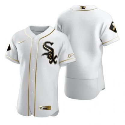 Chicago Chicago White Sox Blank White Nike Men's Authentic Golden Edition MLB Jersey