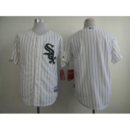 Chicago White Sox Blank White Black Strip Stitched MLB Jersey