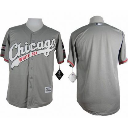 Chicago White Sox Blank Grey New Cool Base Stitched MLB Jersey