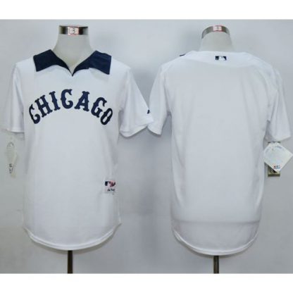 Chicago White Sox Blank White 1976 Turn Back The Clock Stitched MLB Jersey
