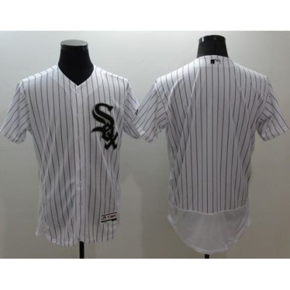 Chicago White Sox Blank White(Black Strip) Flexbase Authentic Collection Stitched MLB Jersey