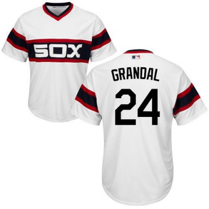 Chicago White Sox #24 Yasmani Grandal White New Cool Base Alternate Home Stitched MLB Jersey