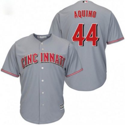 Cincinnati Reds #44 Aristides Aquino Grey Cool Base Stitched Youth MLB Jersey