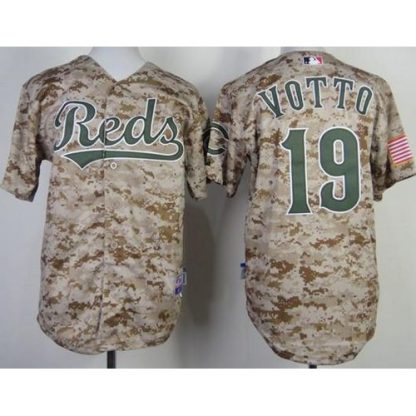 Cincinnati Reds #19 Joey Votto Camo Cool Base Stitched Youth MLB Jersey