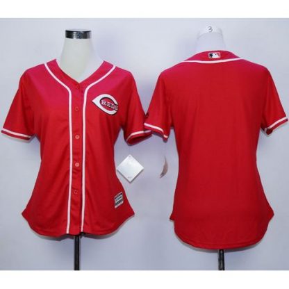 Cincinnati Reds Blank Red Alternate Cool Base Women's Stitched MLB Jersey