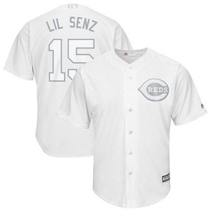 Cincinnati Reds #15 Nick Senzel White "Lil Senz" Players Weekend Cool Base Stitched MLB Jersey