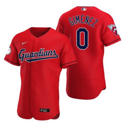 Cleveland Cleveland Guardians #0 Andres Gimenez Red Men's Nike 2022 Authentic Alternate MLB Jersey
