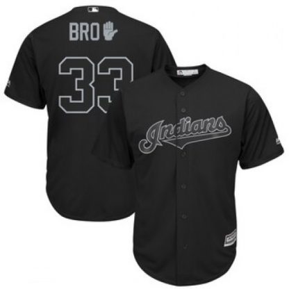 Cleveland Cleveland Guardians #33 Brad Hand Majestic 2019 Players' Weekend Cool Base Player Jersey Black